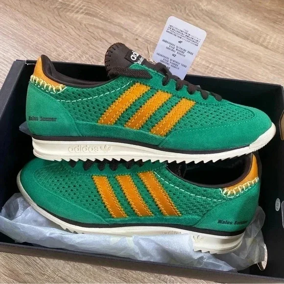 New Adidas Wales Bonner SL72 Sneaker Shoes Knit Green Womens Size 7 - Picture 11 of 16